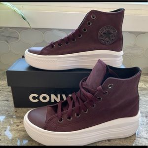 Converse Burgundy High-Top Athletic Shoes
